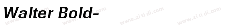 Walter Bold字体转换